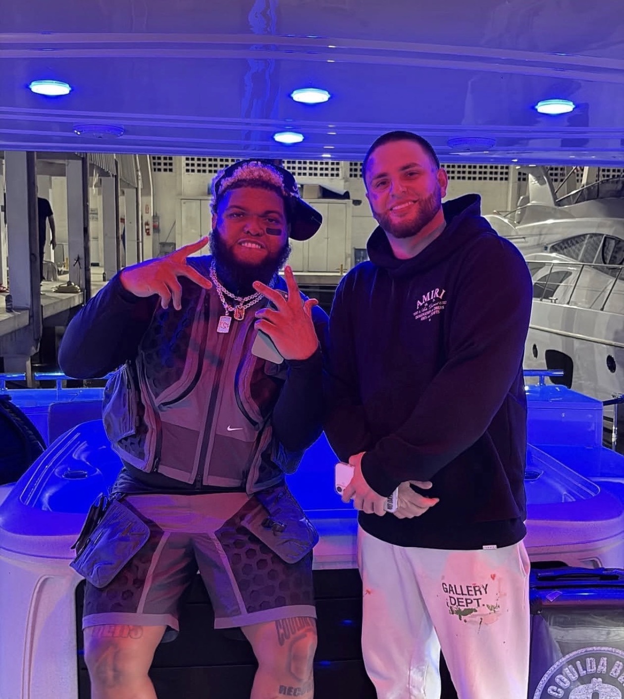Sea Breeze owner Michael Blanco onboard with celebrity guest 4 in Miami