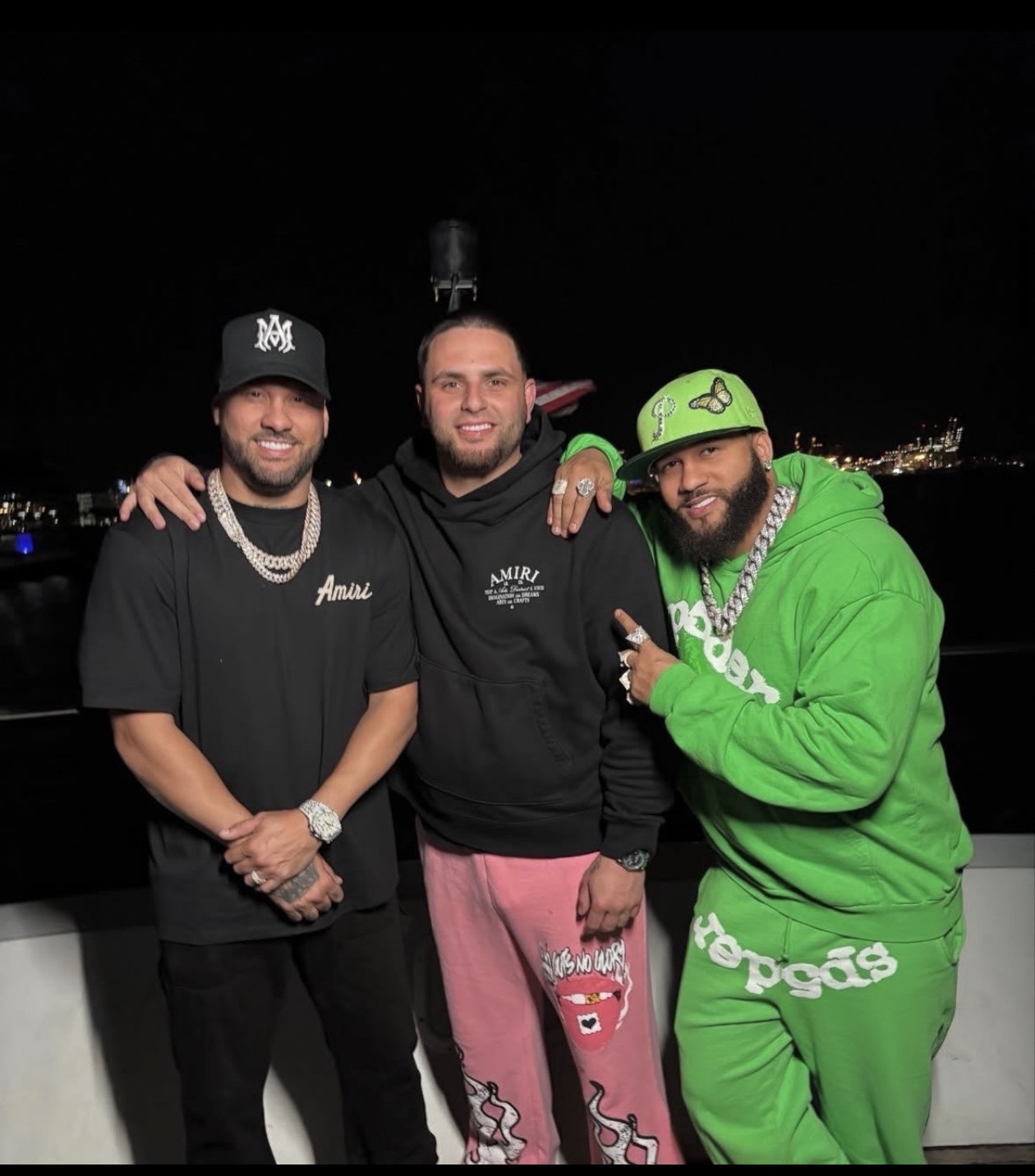 Sea Breeze owner Michael Blanco onboard with celebrity guest 2 in Miami