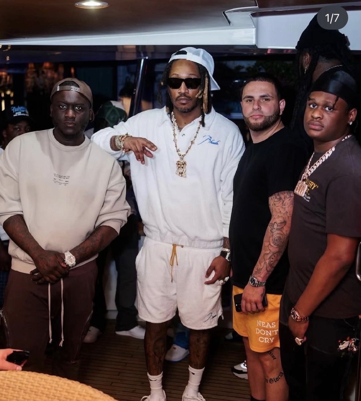 Sea Breeze owner Michael Blanco onboard with celebrity guest 6 in Miami