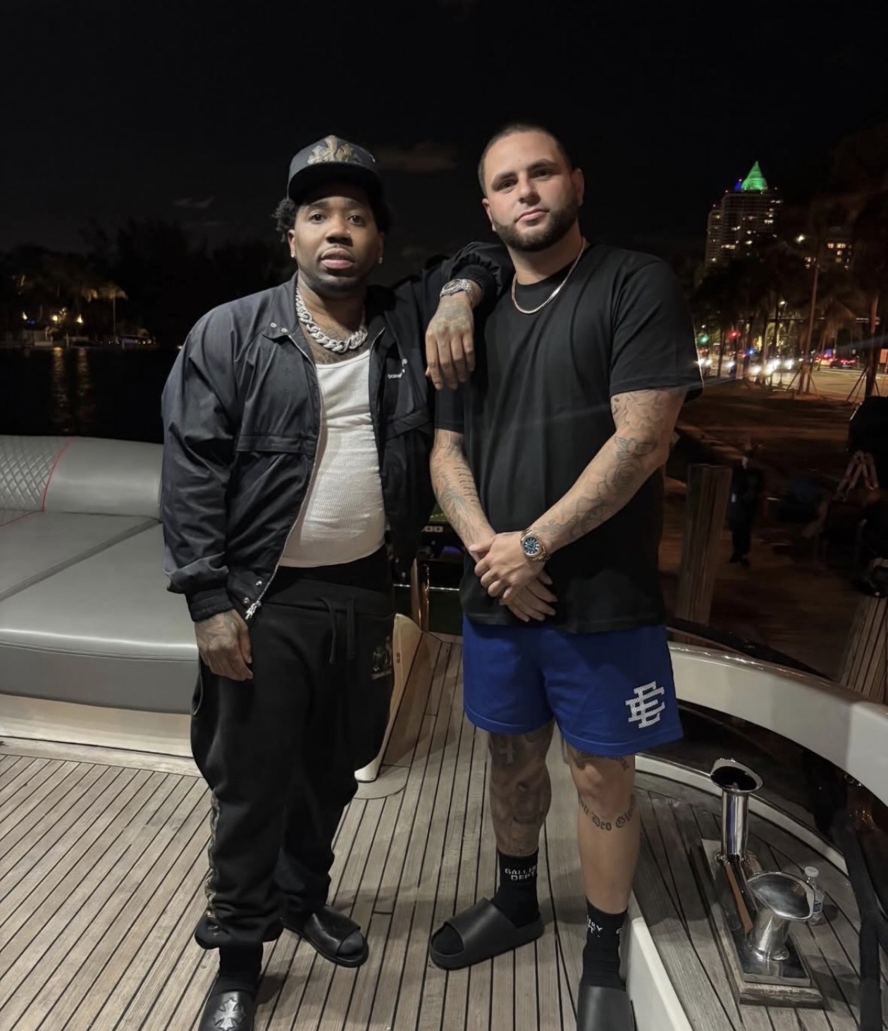 Sea Breeze owner Michael Blanco onboard with celebrity guest 5 in Miami