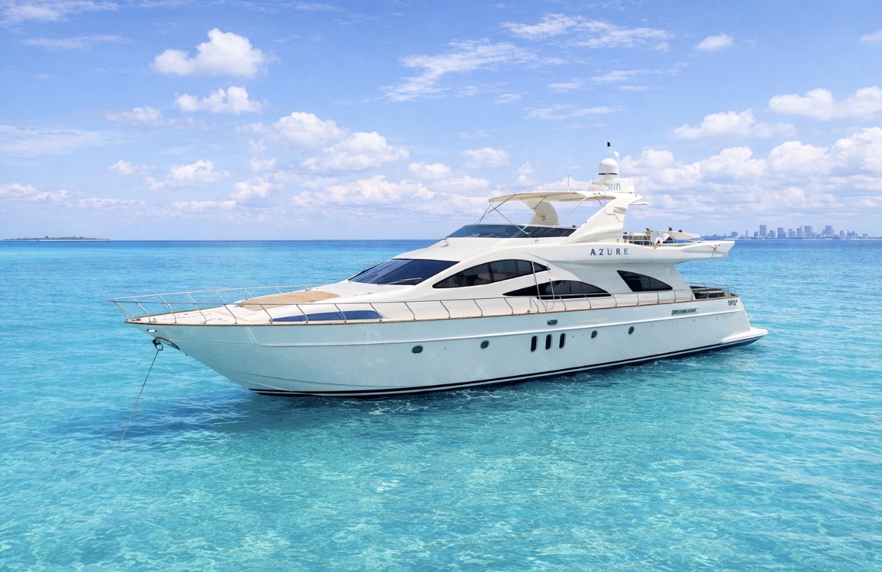 Azure 90 luxury yacht for charter in Miami